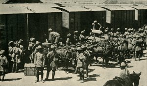 Britiske og indiske soldater i Bombay, India, første verdenskrig, 1914, c1920. av Unbekannt