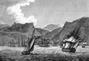 Britisk frakt utenfor St Helena, 1817 av Unbekannt