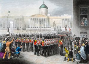 Britiske soldater drar til Krim-krigen Russisk-tyrkisk krig 1853-1856, c1860 av Unbekannt