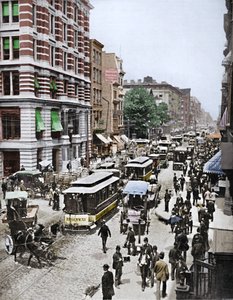 Broadway, New York, 1800-tallet av Unbekannt