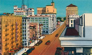 Broadway. San Diego, California, c1941 av Unbekannt