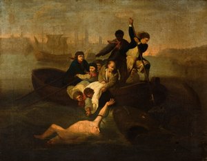 Brook Watson and the Shark, 1800-1900. av Unbekannt