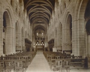 Buckfast Abbey Church, interiør, slutten av 1800-begynnelsen av 1900-tallet av Unbekannt