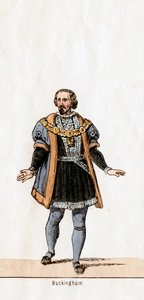 Buckingham, kostymedesign for Shakespeares skuespill, Henry VIII, 1800-tallet av Unbekannt