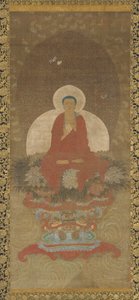 Buddha tronet på en matte av Kusa-gress, 1600-tallet. av Unbekannt