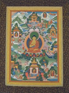 Buddha sitter på en Lotus-sokkel, 1800-tallet. av Unbekannt