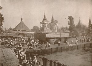 Buddhistisk kremasjonsscene. - A Phoongyi-byan, 1900. av Unbekannt