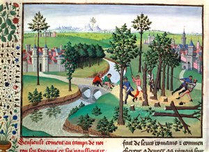 Bygge en vei, 1400-tallet av Unbekannt