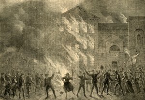 Brenning av Newgate, 1780, c1872. av Unbekannt
