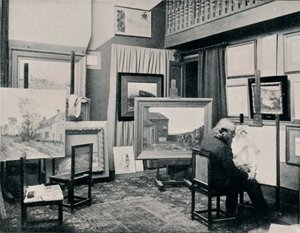 C. Cazin i sitt studio, c1897 av Unbekannt