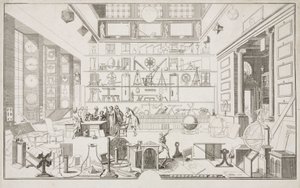 Cabinet de Geometrie de Mr LE CLERC - Forskningssentre Det fysiske laboratorium ved Academie des Sciences, Paris, ca 1700 av Unbekannt