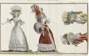 Cabinet des Modes, eller New Fashions, 1786-1788 av Unbekannt