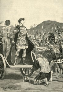 Caesar henvender seg til Malcontent Legions på Campus Martius, 1890. av Unbekannt