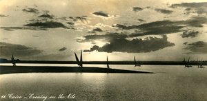 Kairo - Kveld på Nilen, c1918-c1939. av Unbekannt