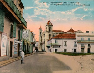 Calle Empedrado, Gamle Havana, Cuba, c1920 av Unbekannt