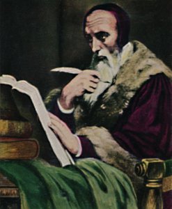 Calvin 1509-1564. - Maleri av Scheffer, 1934. av Unbekannt
