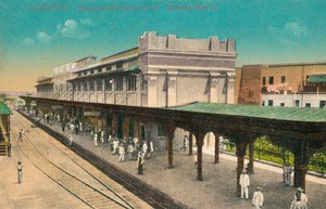 Camaguey. Togstasjon. Jernbanestasjon, Cuba, ca 1910-tallet av Unbekannt