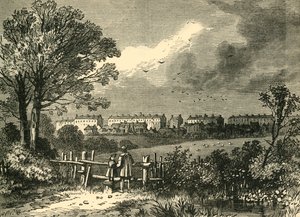 Camden Town, fra Hampstead Road, Marylebone, 1780, c1876. av Unbekannt