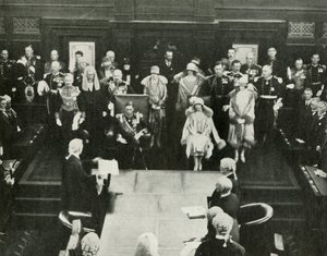 Canberra, Australien. Ihre Majestäten eröffnen das erste Bundesparlament, 9. Mai 1927, 1937 von Unbekannt