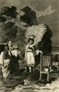 Knud Reproving His Courtiers, 1700-1900-tallet. av Unbekannt