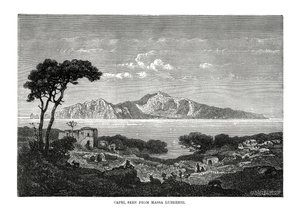 Capri sett fra Massa Lubrense, Italia, 1879 av Unbekannt
