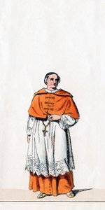 Kardinal Wolsey, kostymedesign for Shakespeares skuespill, Henry VIII, 1800-tallet av Unbekannt