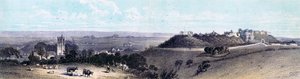 Carisbrooke Castle og landsbyen, Isle of Wight, 1800-tallet av Unbekannt