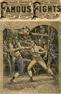 Carney banket høyre på kjeven hans med all sin kraft, 1880-tallet sent på 1800- eller begynnelsen av 1900-tallet av Unbekannt
