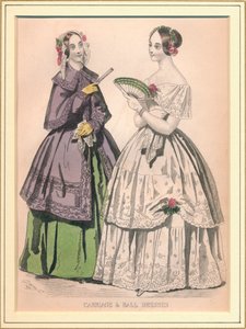 Vogn- og ballkjoler, 1800-tallet. av Unbekannt