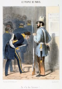 Tegneserie om Paris-kommunen, 1870-tallet. av Unbekannt