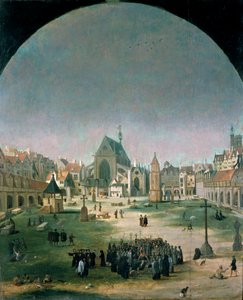 Kirkegård og de uskyldiges kirke av Unbekannt