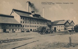 Central Vertientes sukkerfabrikk, Camaguey, Cuba, c1910 av Unbekannt
