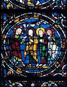 Sentrum av Thabor, farget glass, Chartres katedral, Frankrike, 1194-1260 av Unbekannt