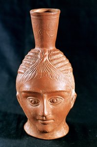 Keramisk vase i form av et antropomorft hode, El Aouja, Tunisia av Unbekannt