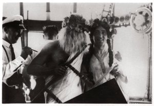 Seremoni som feirer kryssingen av ekvator om bord på luftskipet Graf Zeppelin, 1930 1933 av Unbekannt