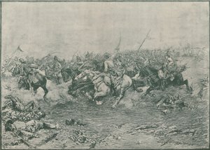 Anklagen for de tolvte husarene i slaget ved Marengo, 1800, 1896. av Unbekannt