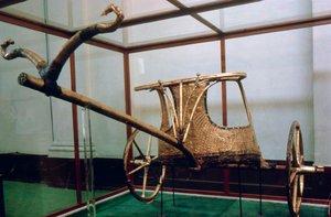 Vogn fra graven til Tutankhamon, 1300-tallet f.Kr av Unbekannt