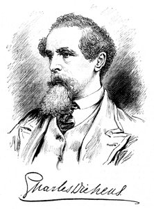 Charles Dickens , engelsk forfatter og journalist, ca 1860-tallet av Unbekannt