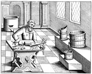 Kontroll av kvaliteten på salpeternitre, kaliumnitrat eller KN03, 1683 av Unbekannt