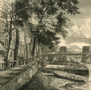 Cheyne Walk og Cadogan Pier, c1876. av Unbekannt