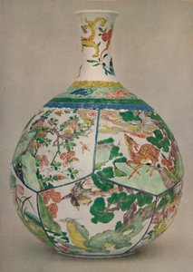 Kinesisk porselensflaske i emalje Famille Verte. Periode av KAng His, 1662-1722, 1928 av Unbekannt