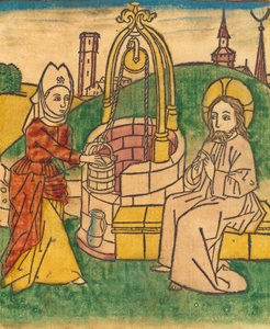 Kristus og kvinnen i Samaria, sannsynligvis 1485. av Unbekannt