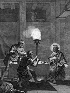 Kristus og de to disiplene i Emmaus, 1814 av Unbekannt