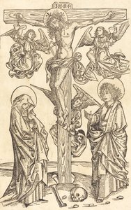 Kristus på korset med engler, 14901500. av Unbekannt