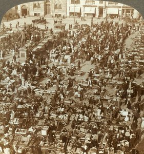 Christianias største marked, Norge, ca 1905. av Unbekannt