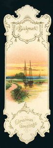 Julehilsen - Bokmerke, c1900. av Unbekannt