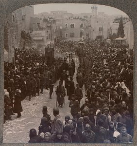 Juleprosesjon i Betlehem, ca 1900 av Unbekannt
