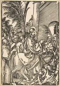 Christs Entry into Jerusalem, fra The Small Passion copy.n.d. av Unbekannt