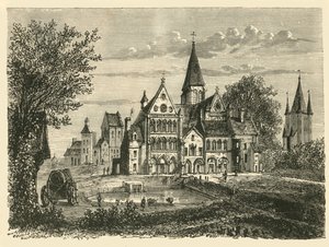 Kirke og tempeltårn, Paris, 1890. av Unbekannt