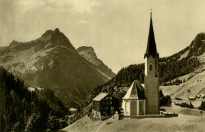 Kirken i Schrocken, Bregenzerwald, Østerrike, c1935. av Unbekannt